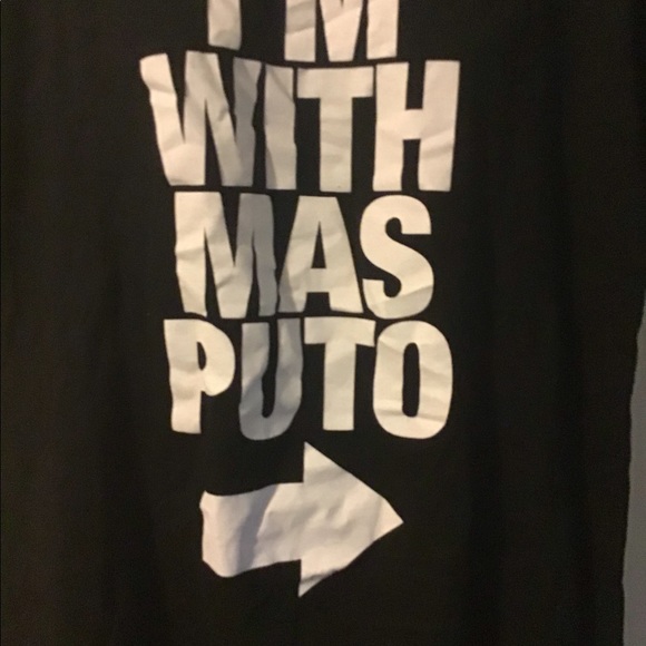 🌟🌟🌟George Lopez Official Merchandise XL “I’m With Mas Puto” black tee - Picture 5 of 7